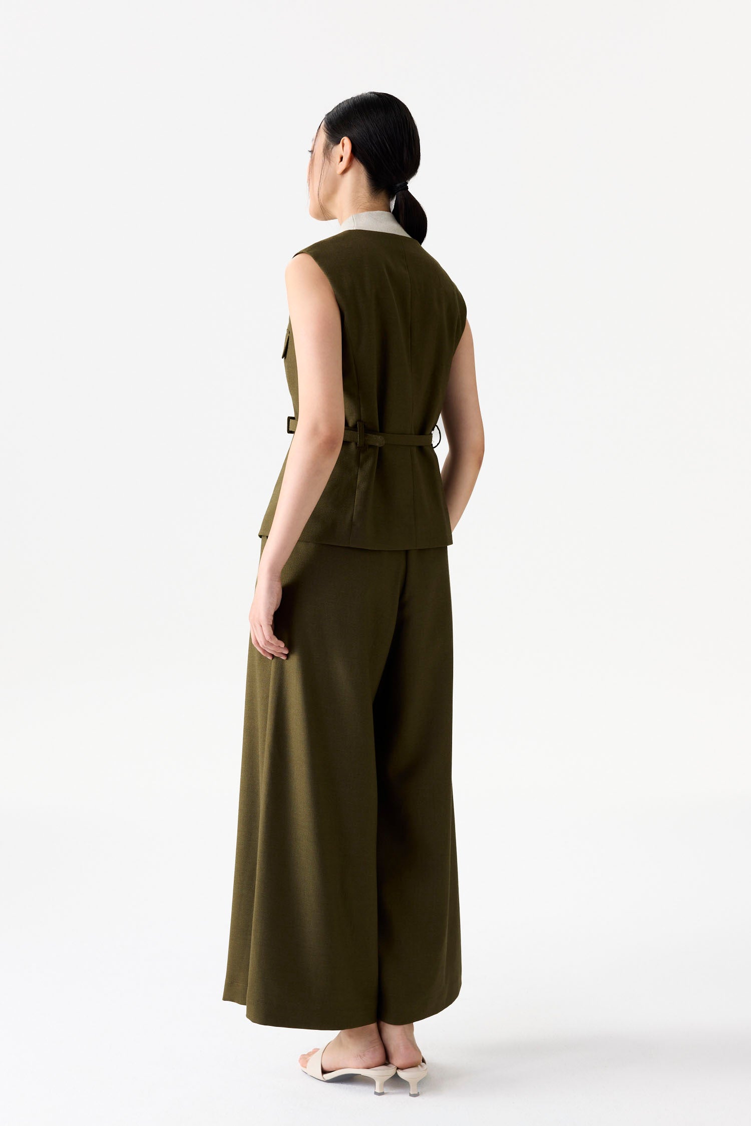 Belted Woven Vest Top
