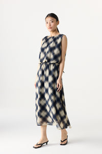 Checks Bubble Crop Top