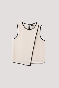 Contrast Binded Sleeveless Top