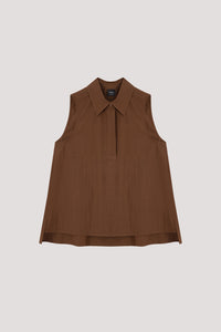 Collared Sleeveless Top
