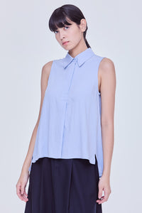 Collared Sleeveless Top