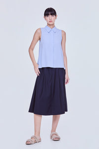 Collared Sleeveless Top