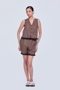Fringe Trim Vest Top