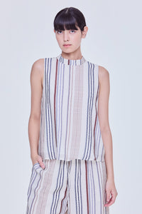 Sleeveless Striped Top