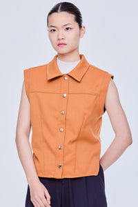 Collared Panel Vest Top