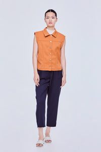 Collared Panel Vest Top