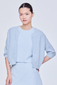 Chenille Short Sleeve Cardigan