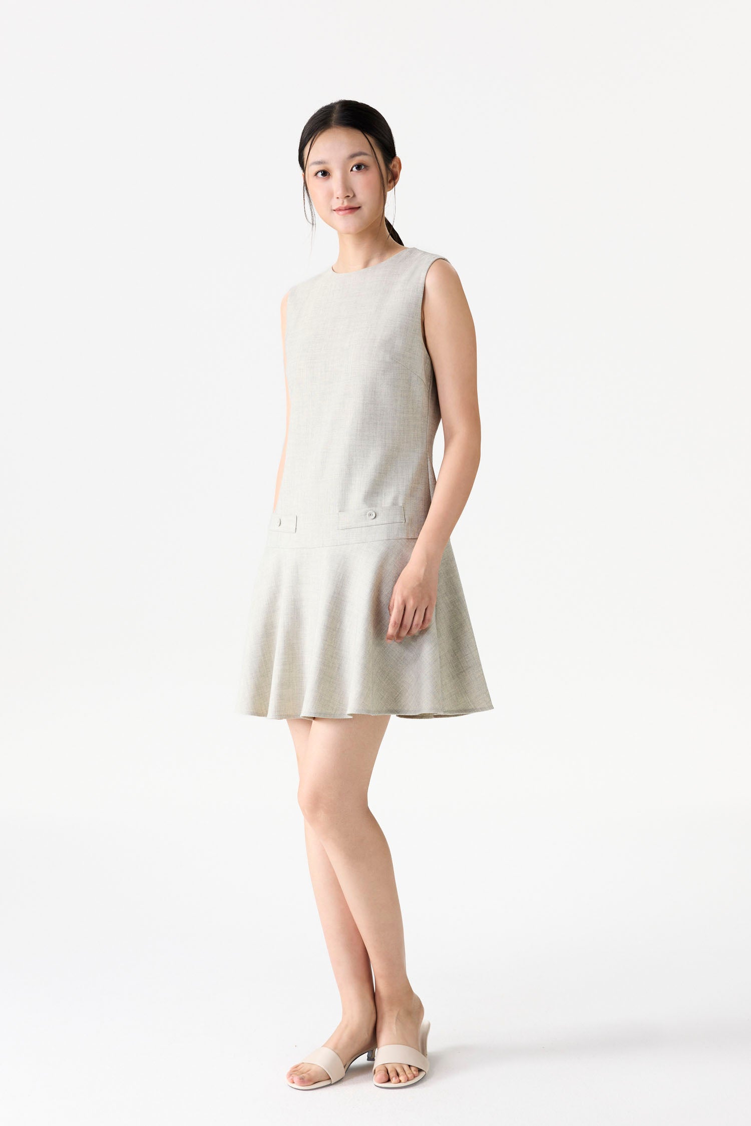 Sleeveless Peplum Mini Dress