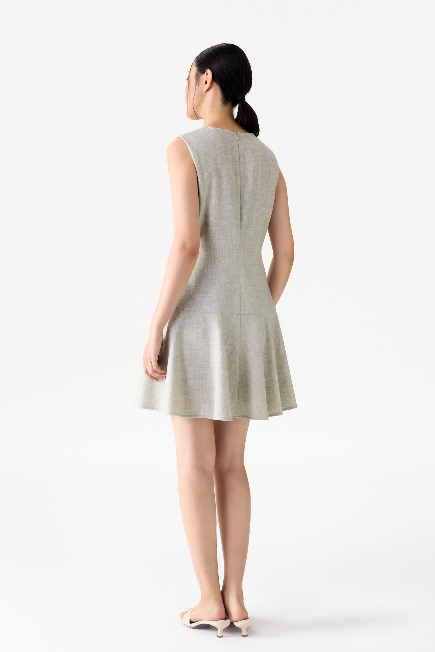 Sleeveless Peplum Mini Dress