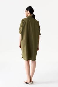 Relaxed Button-Down Shirt Dress