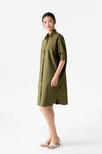 Relaxed Button-Down Shirt Dress