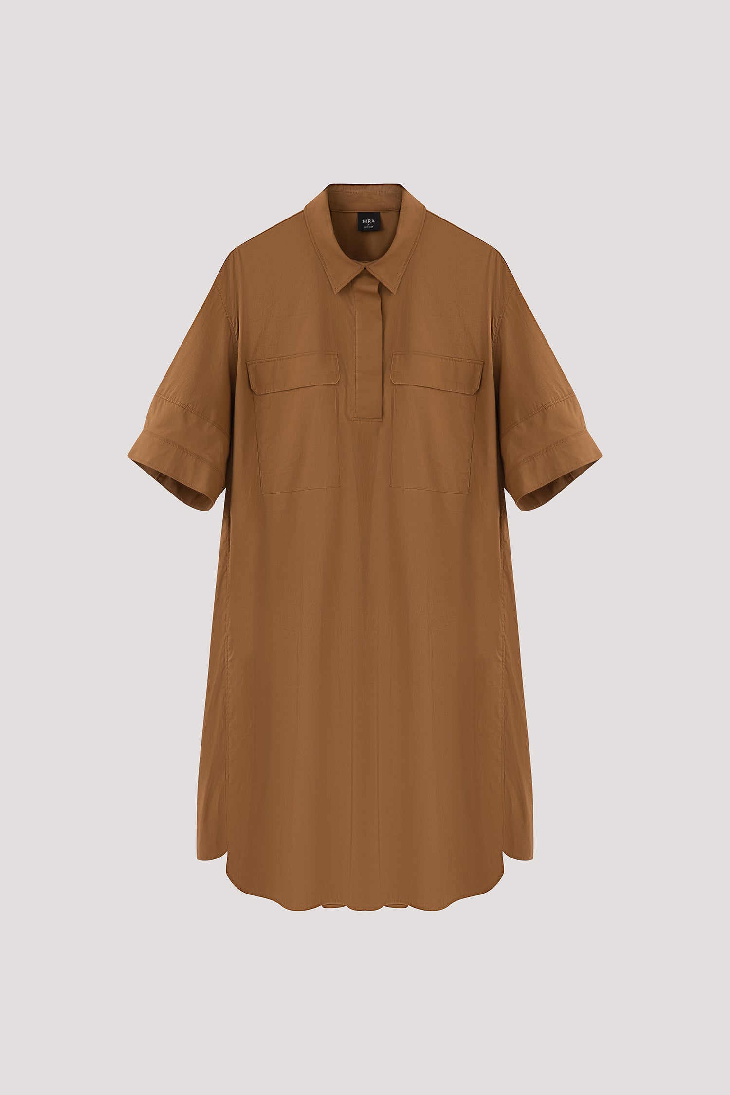 Half Placket Pocketed Dress