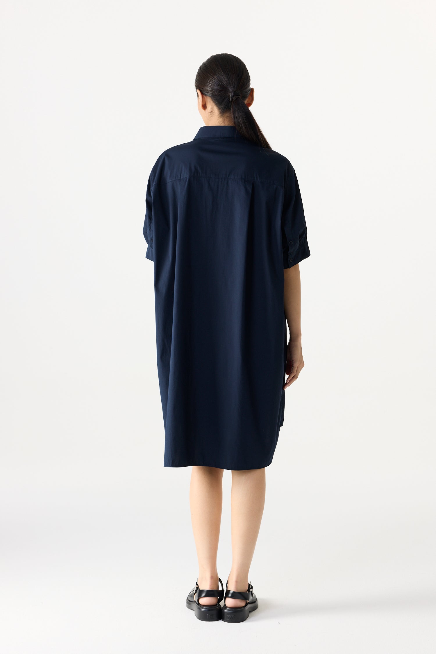 Half Placket Pocketed Dress