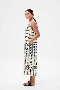 Printed Relaxed Sleeveless Dress