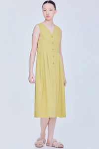 Pleated Sleeveless Dress