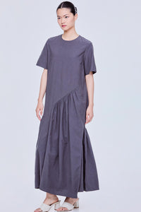 Asymmetrical Short Sleeve Dress