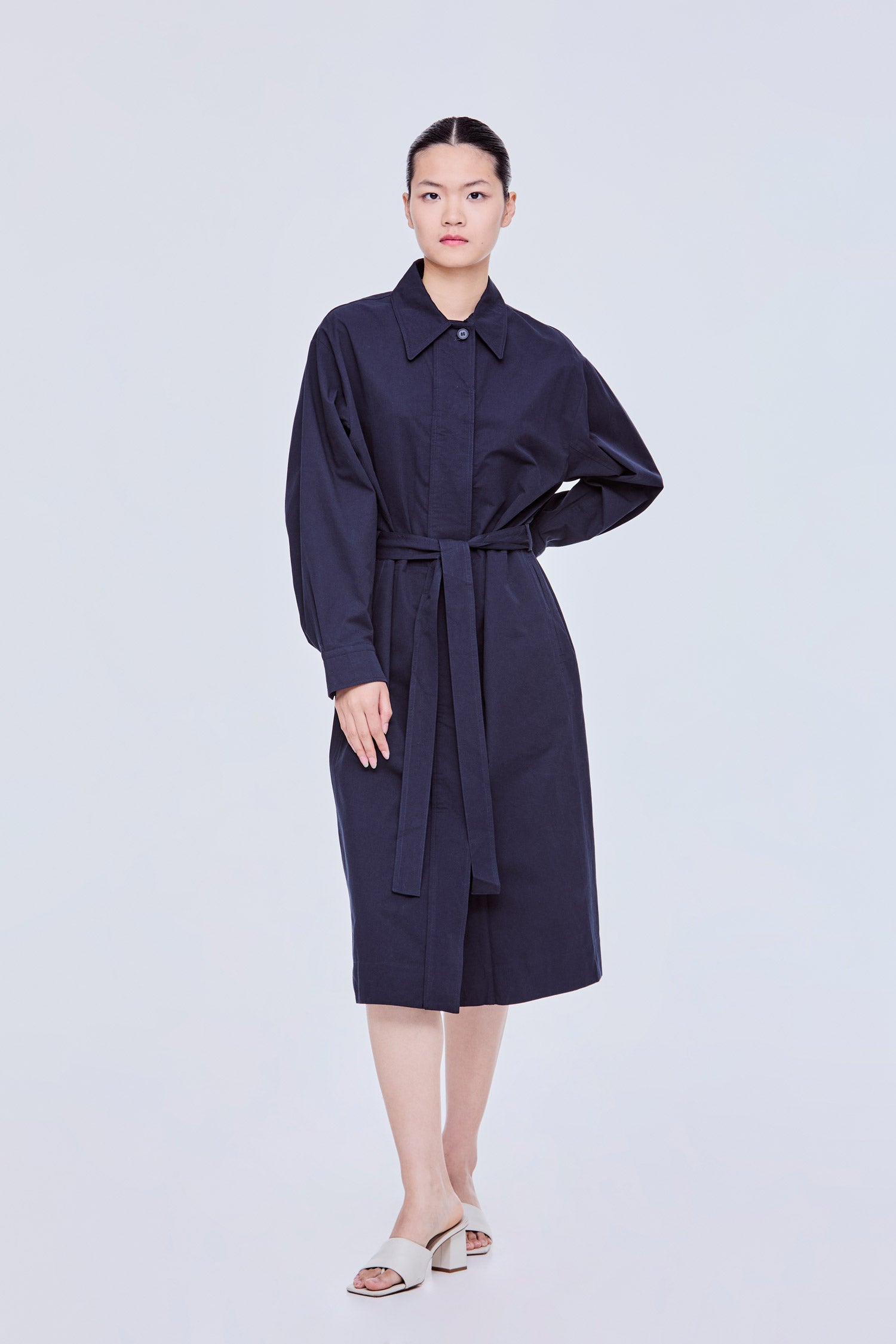 Collared Midi Shirt Dress – iORA