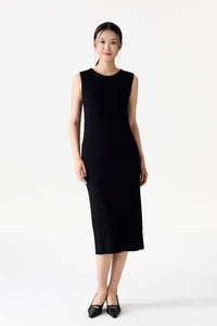 Sleeveless Ribbed Knit Dress