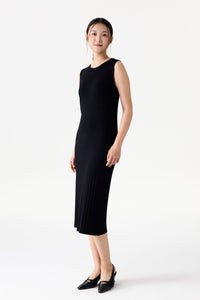 Sleeveless Ribbed Knit Dress