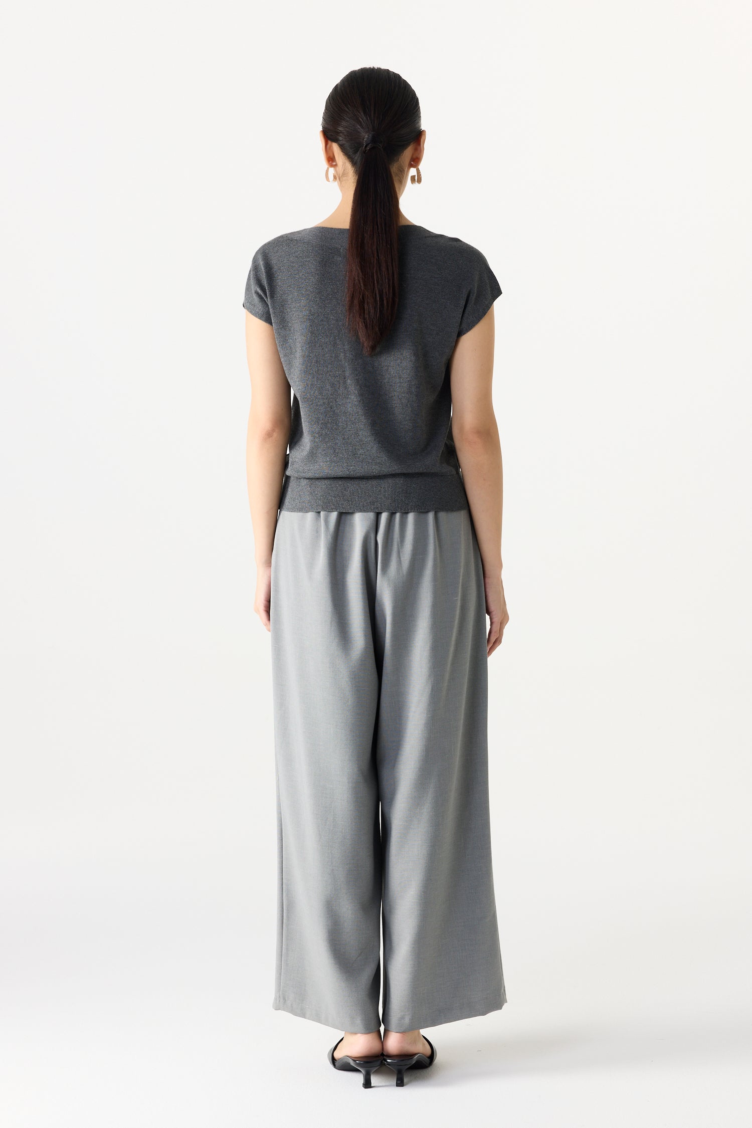 Ribbed Trim Knit Top