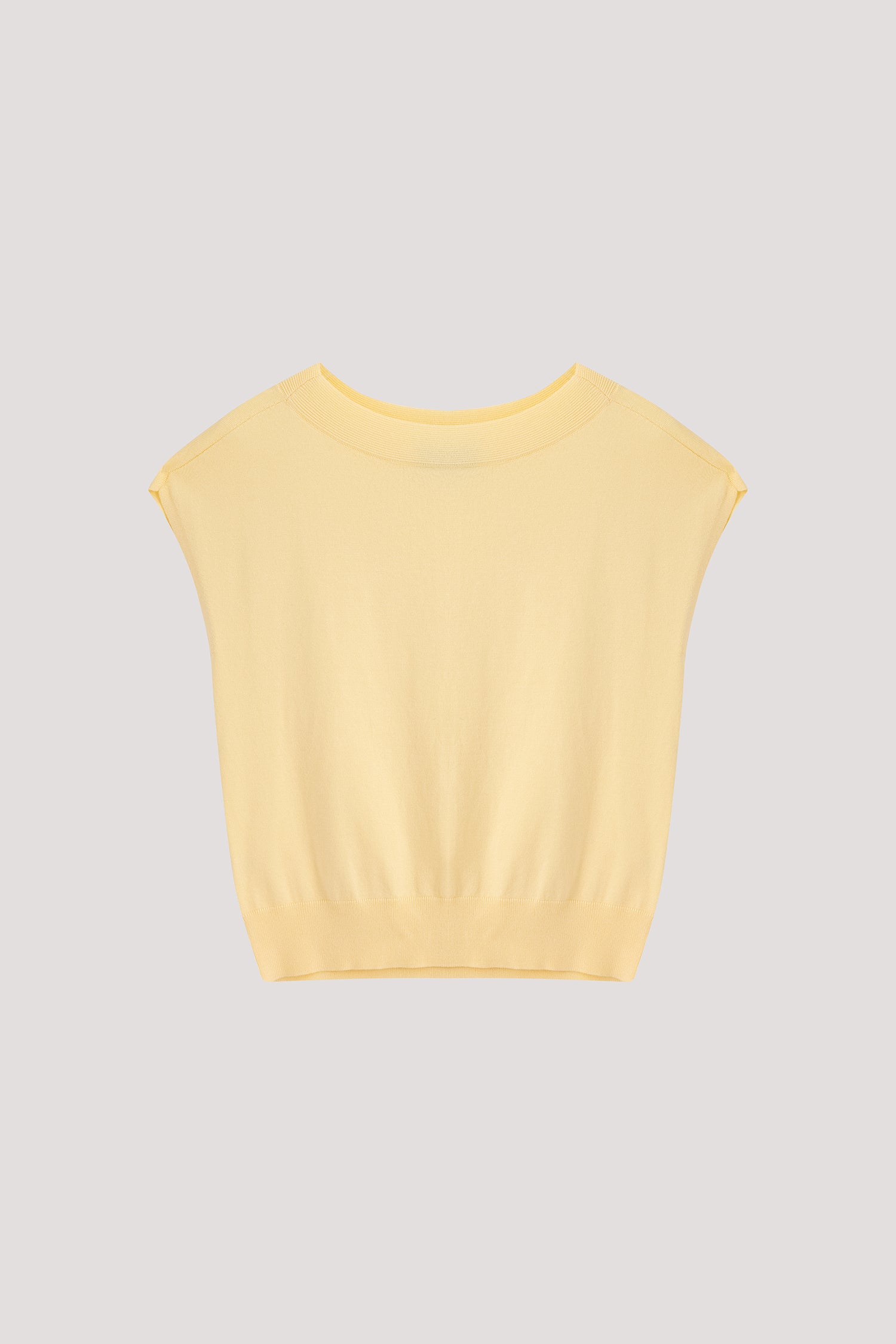 Ribbed Trim Knit Top