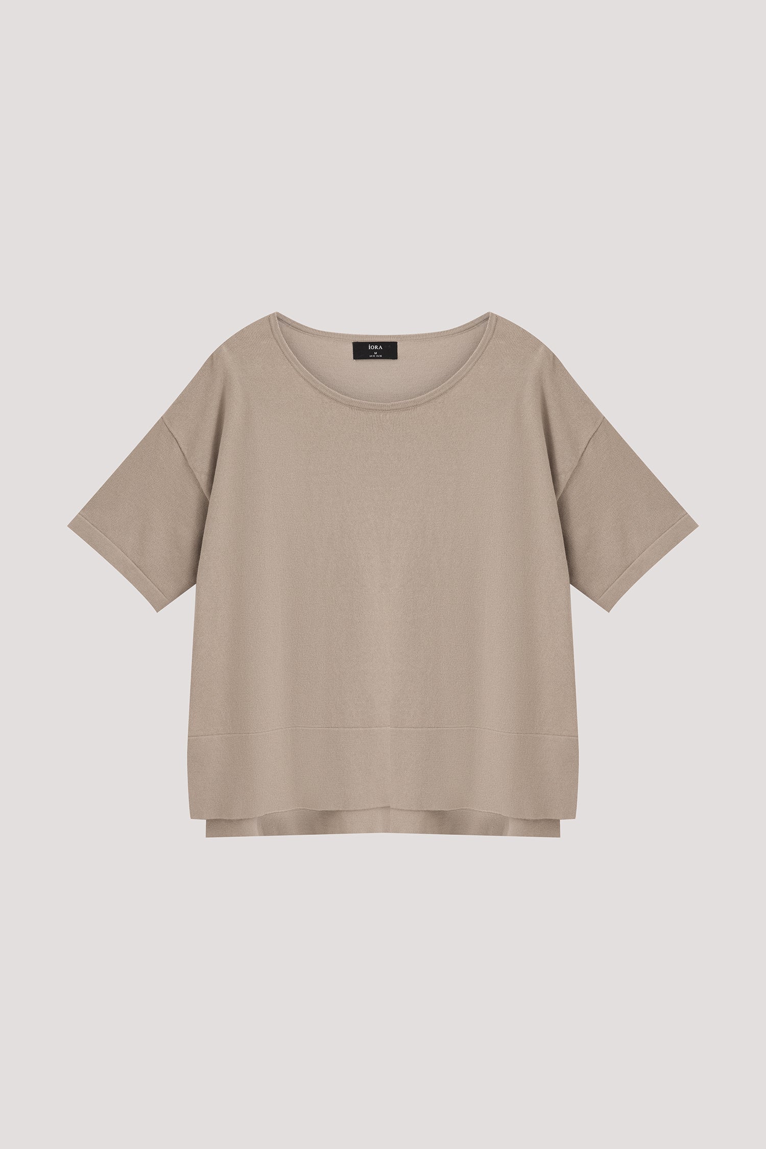 Wide Neck Boxy Knit Top