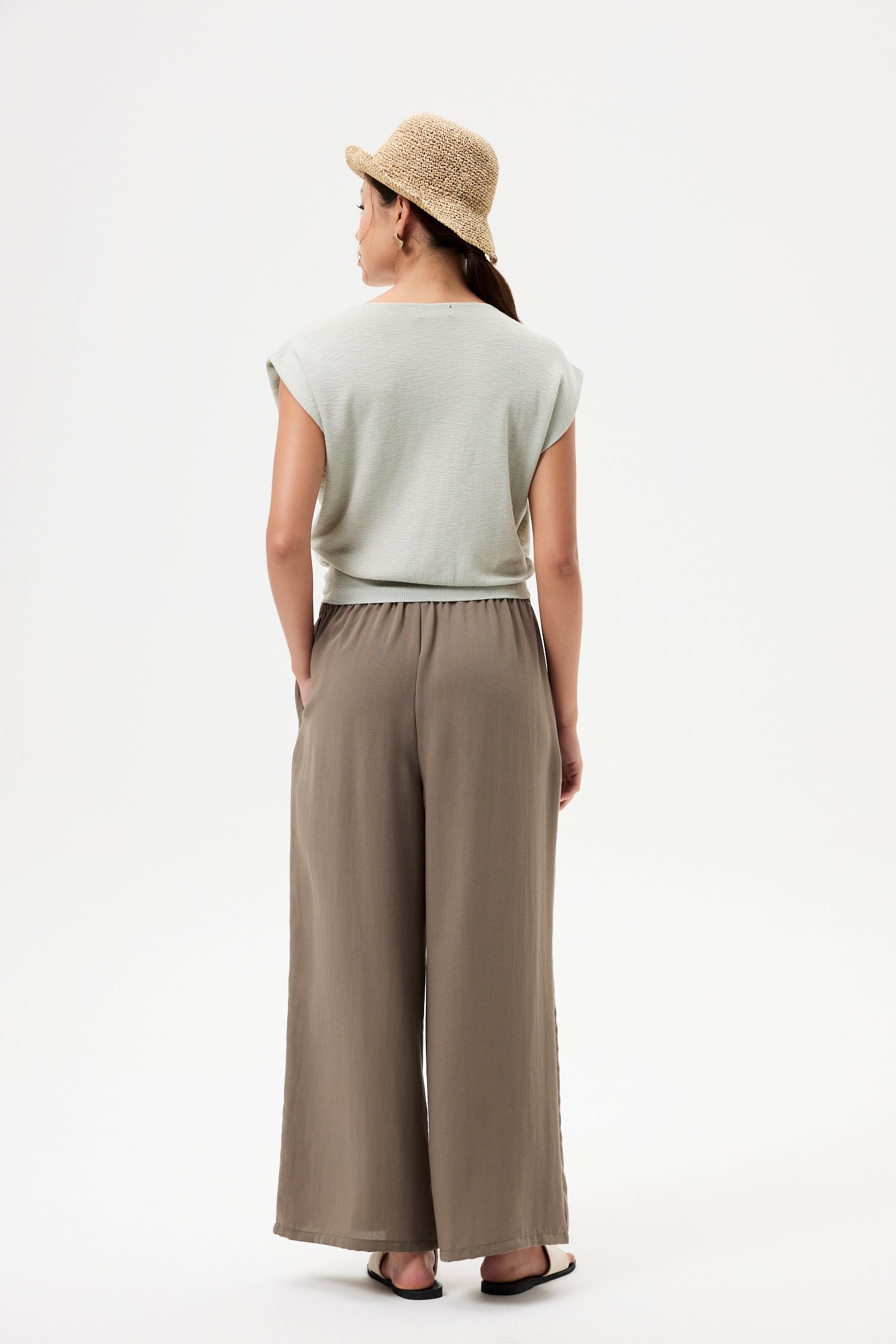 Faux Two-Piece Magyar Knit Top