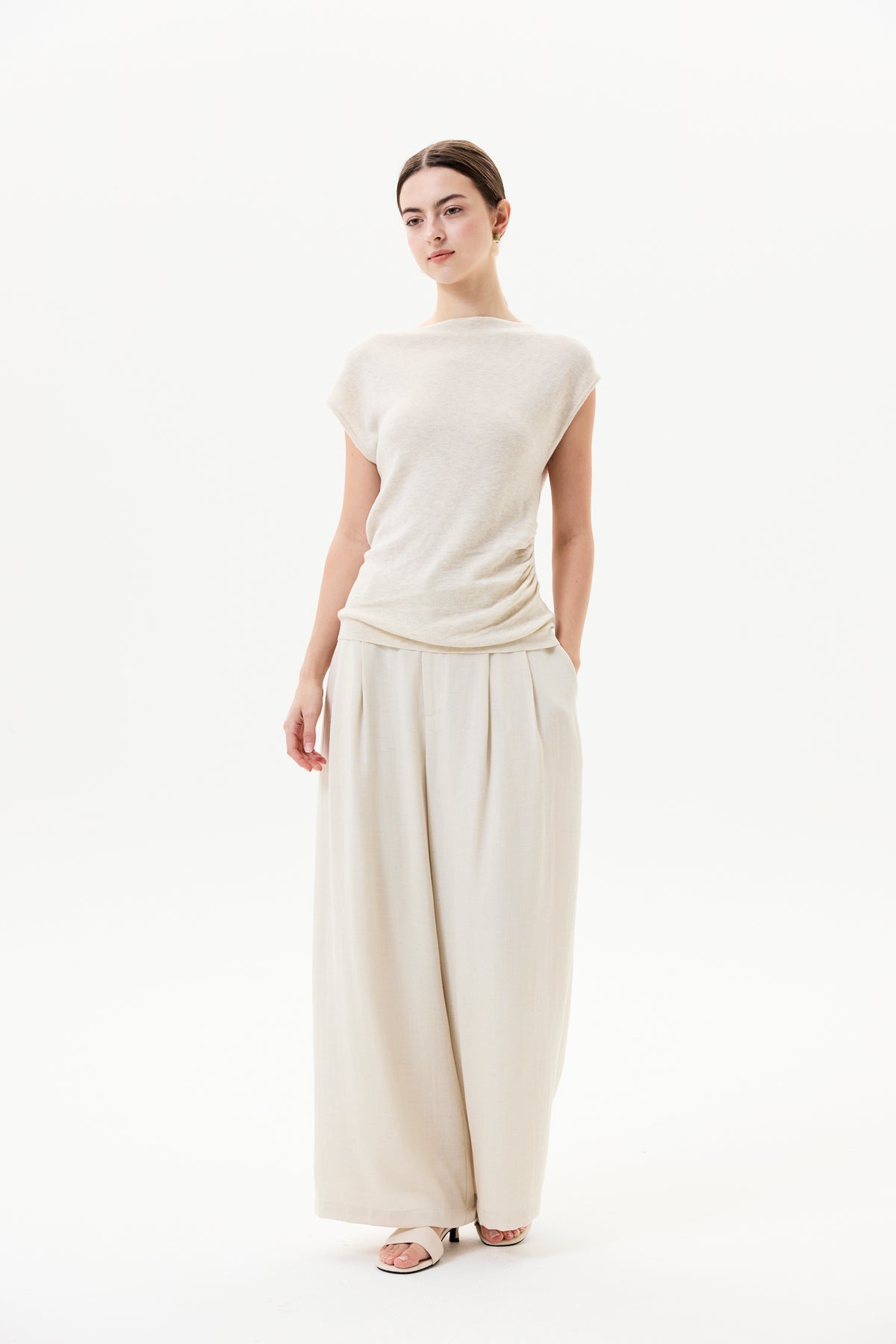 Boat Neck Knit Top