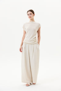 Boat Neck Knit Top