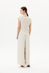 Boat Neck Knit Top