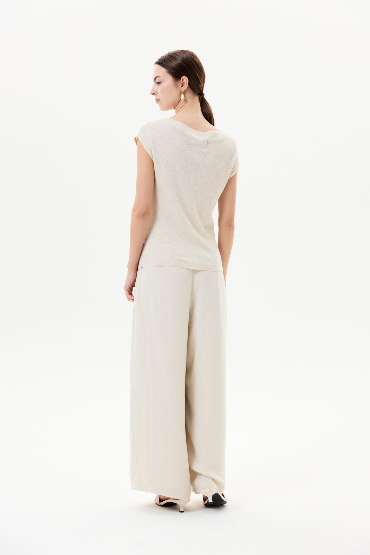 Boat Neck Knit Top