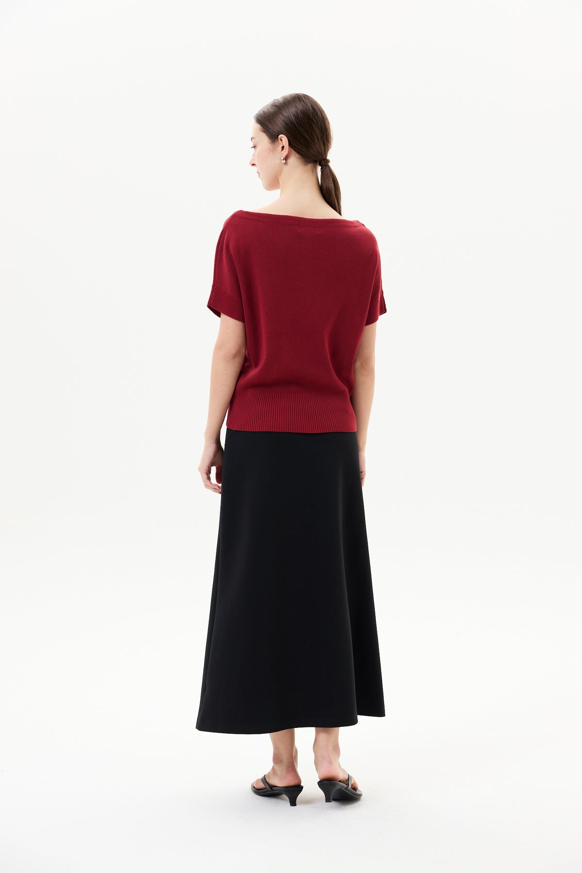 Boat Neck Magyar Knit Top