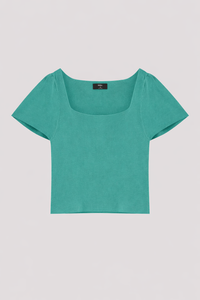 Square Neck Knit Top