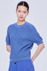 Raglan Sleeve Ribbed Knit Top
