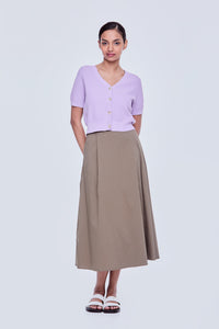 V-Neck Short Sleeve Knit Top