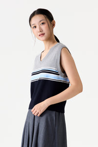 Striped Knit Vest
