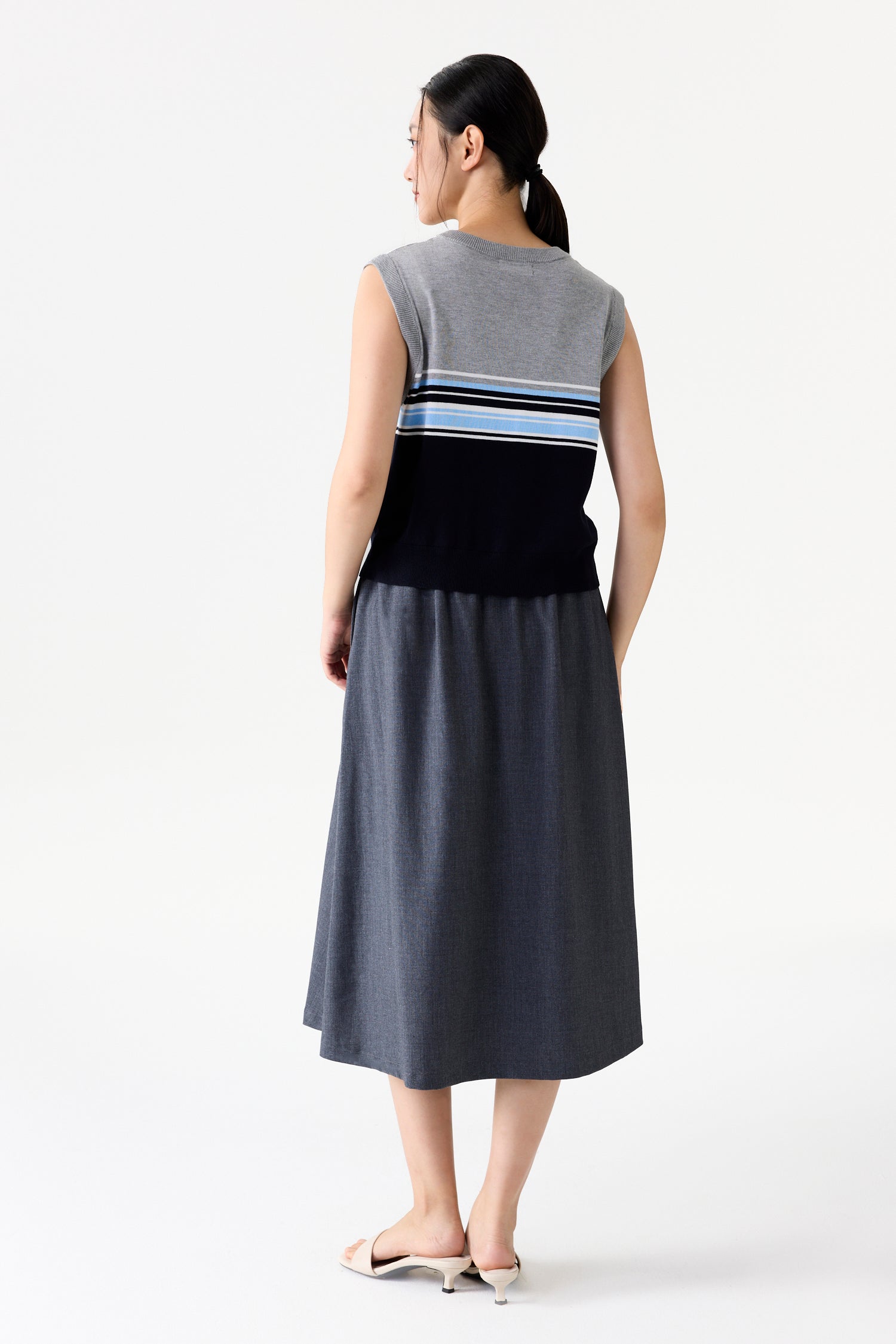 Striped Knit Vest