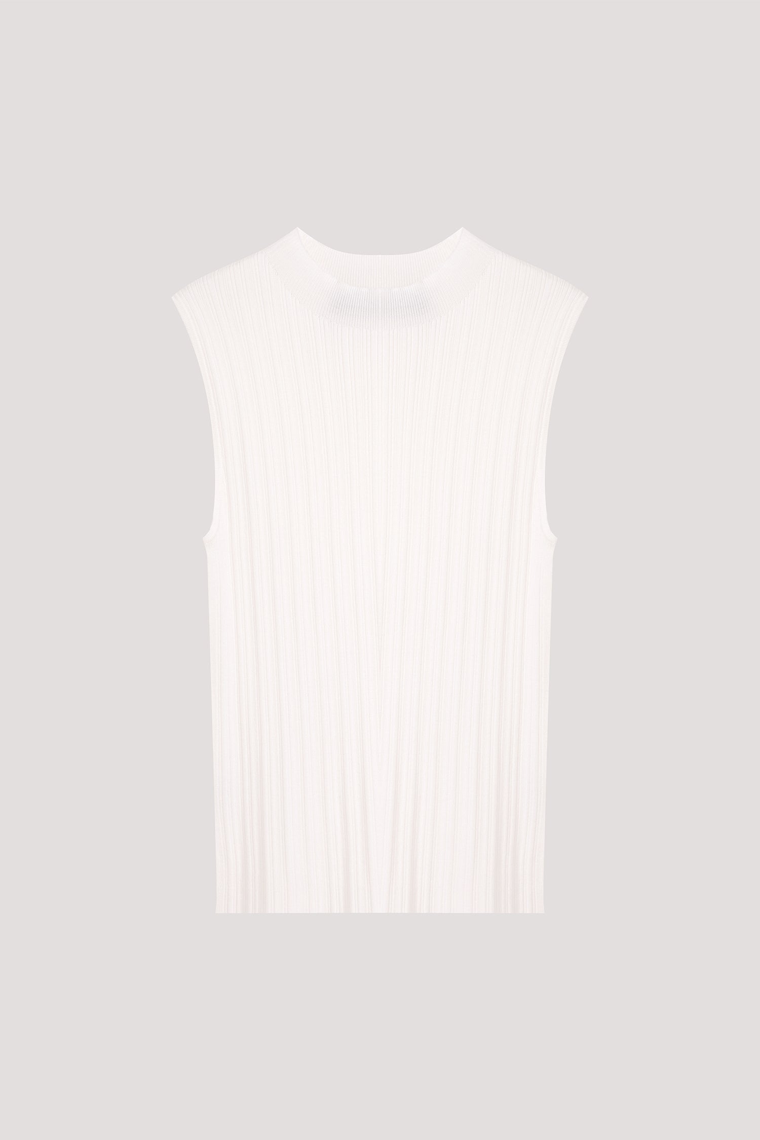 Sleeveless Ribbed Knit Top