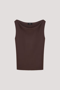 Draped Cowl Sleeveless Knit Top