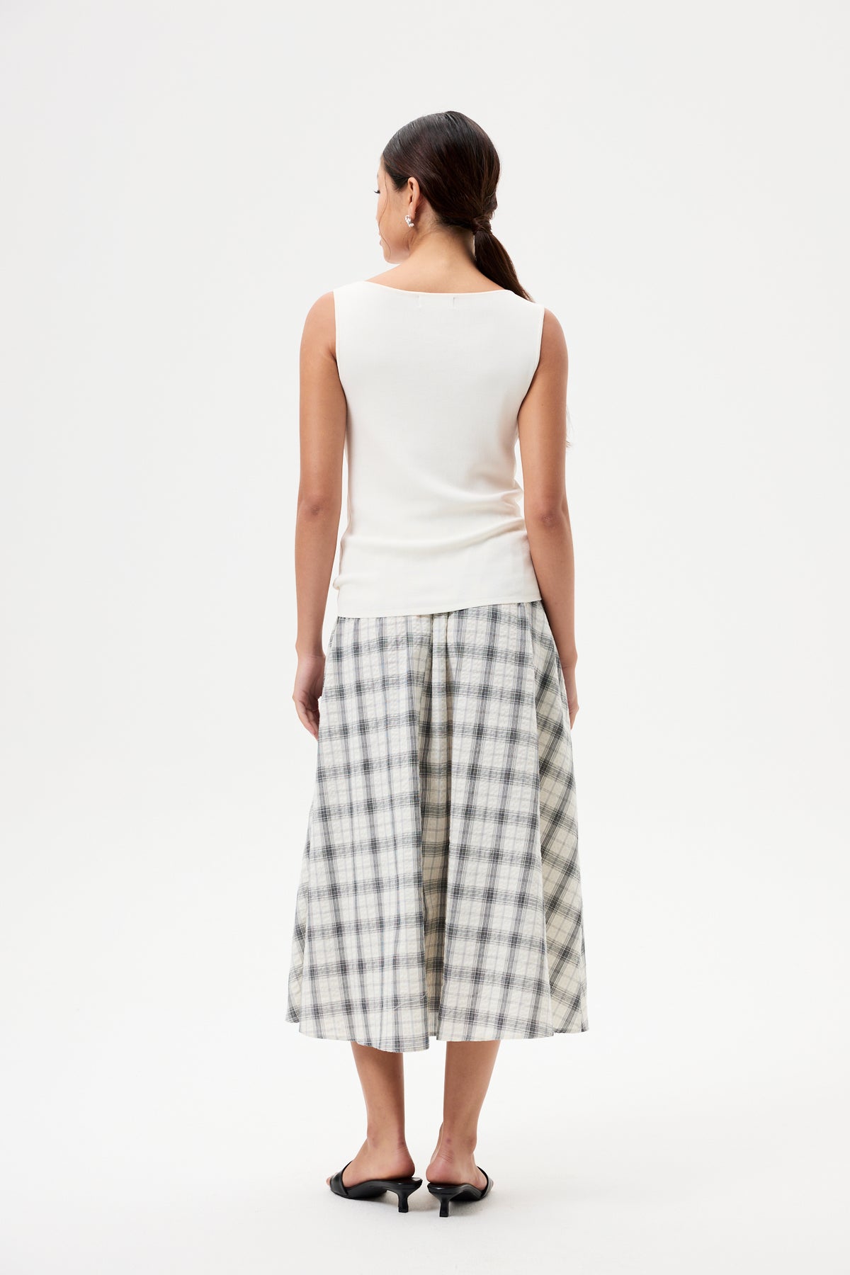 Draped Cowl Sleeveless Knit Top