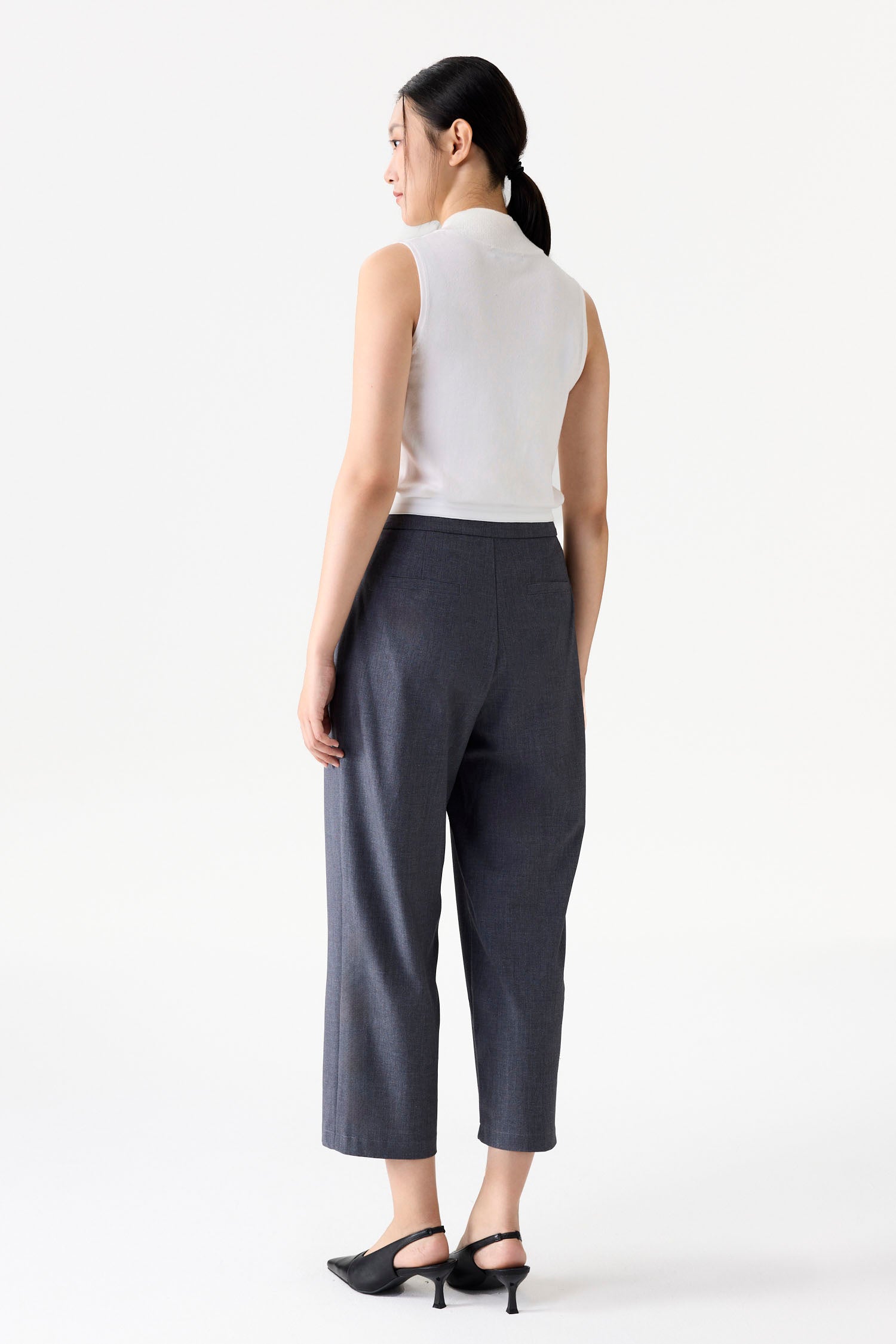 Contrast Waistband Trousers