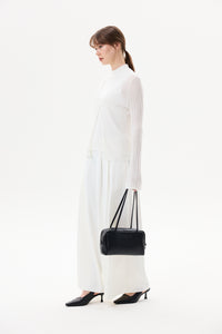 Self-Tie Cord Pleated Pants