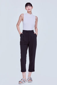 Tapered Folded Cuffs Trousers