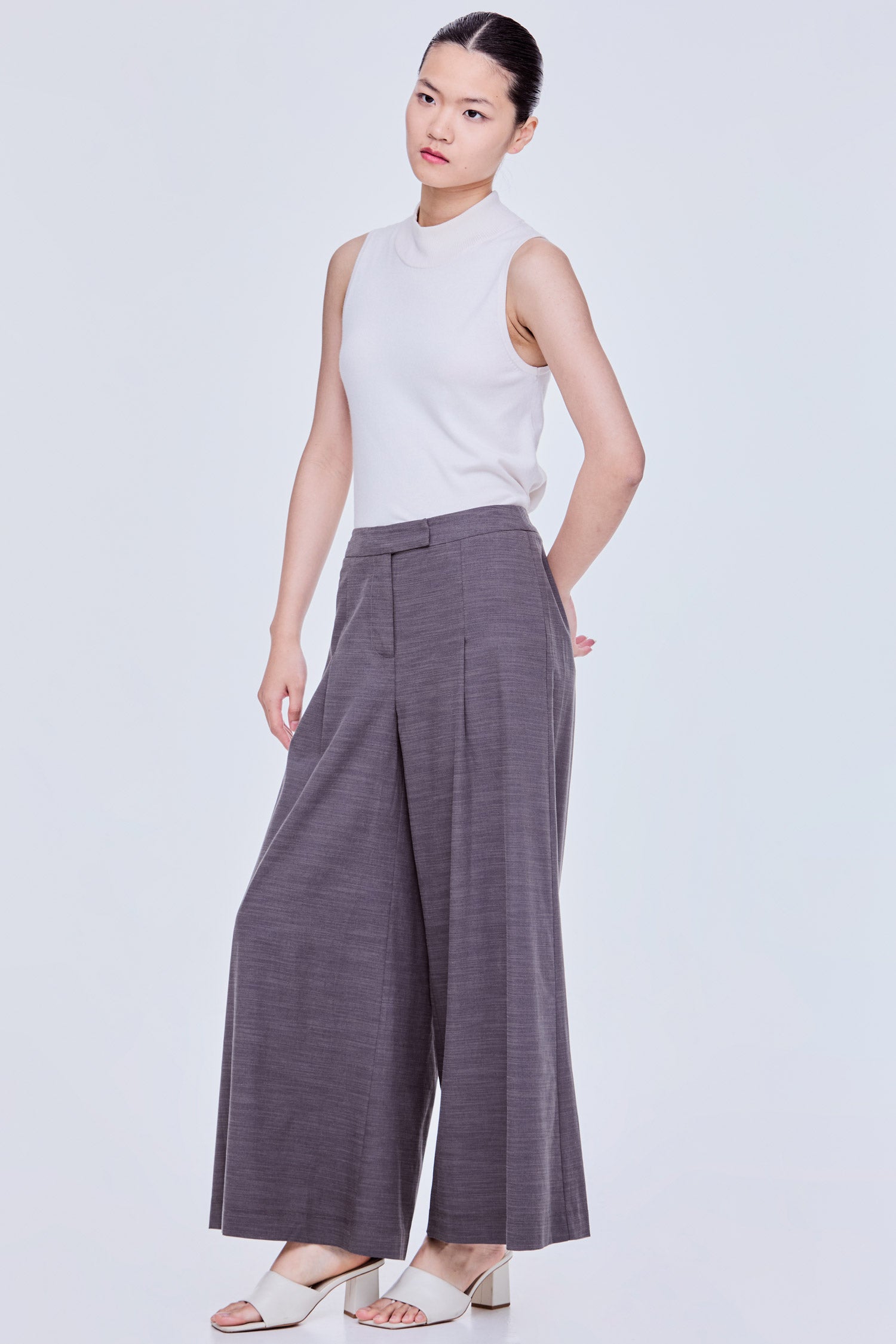 Casual Wide Flare Trousers