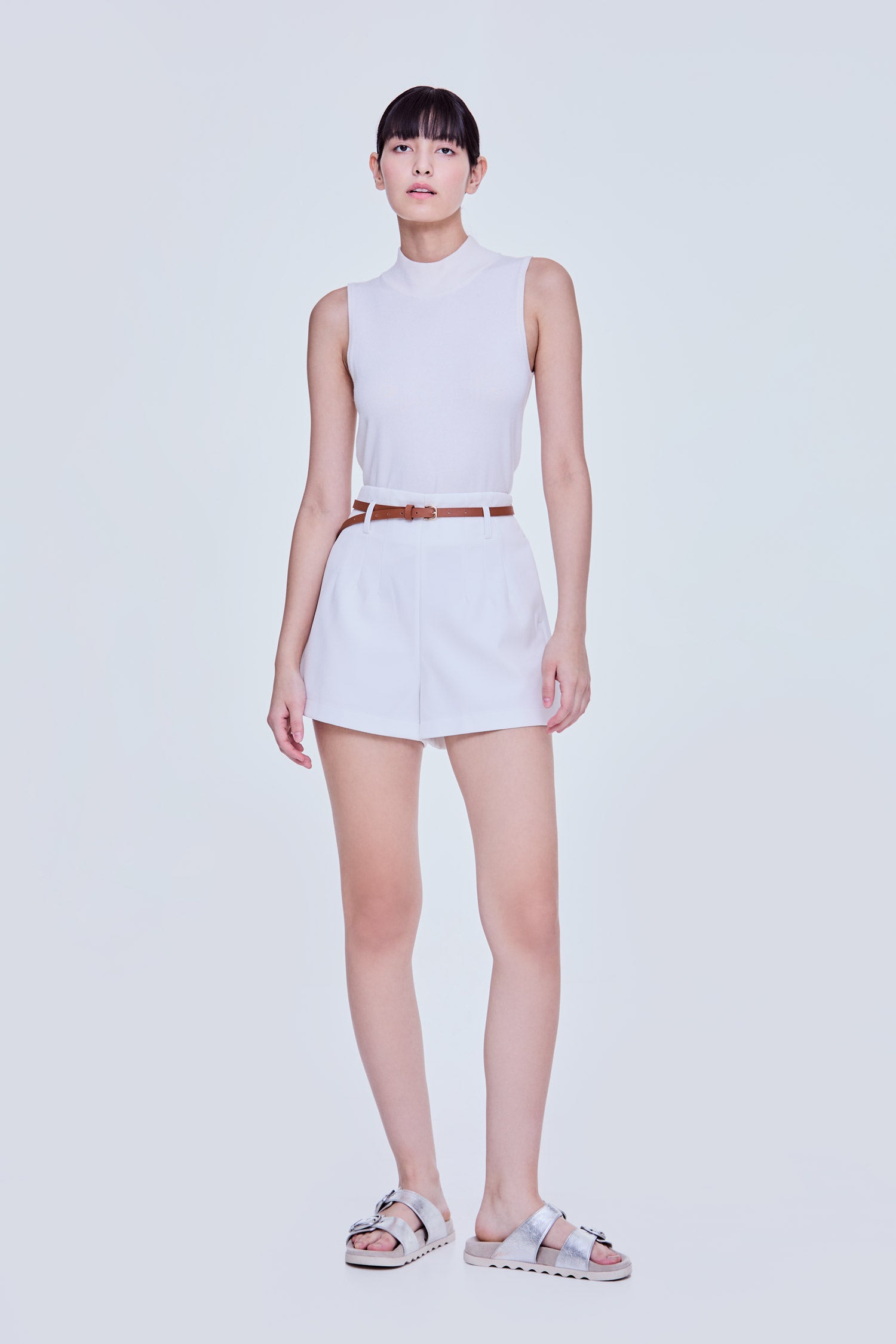 Pleated Waist Shorts