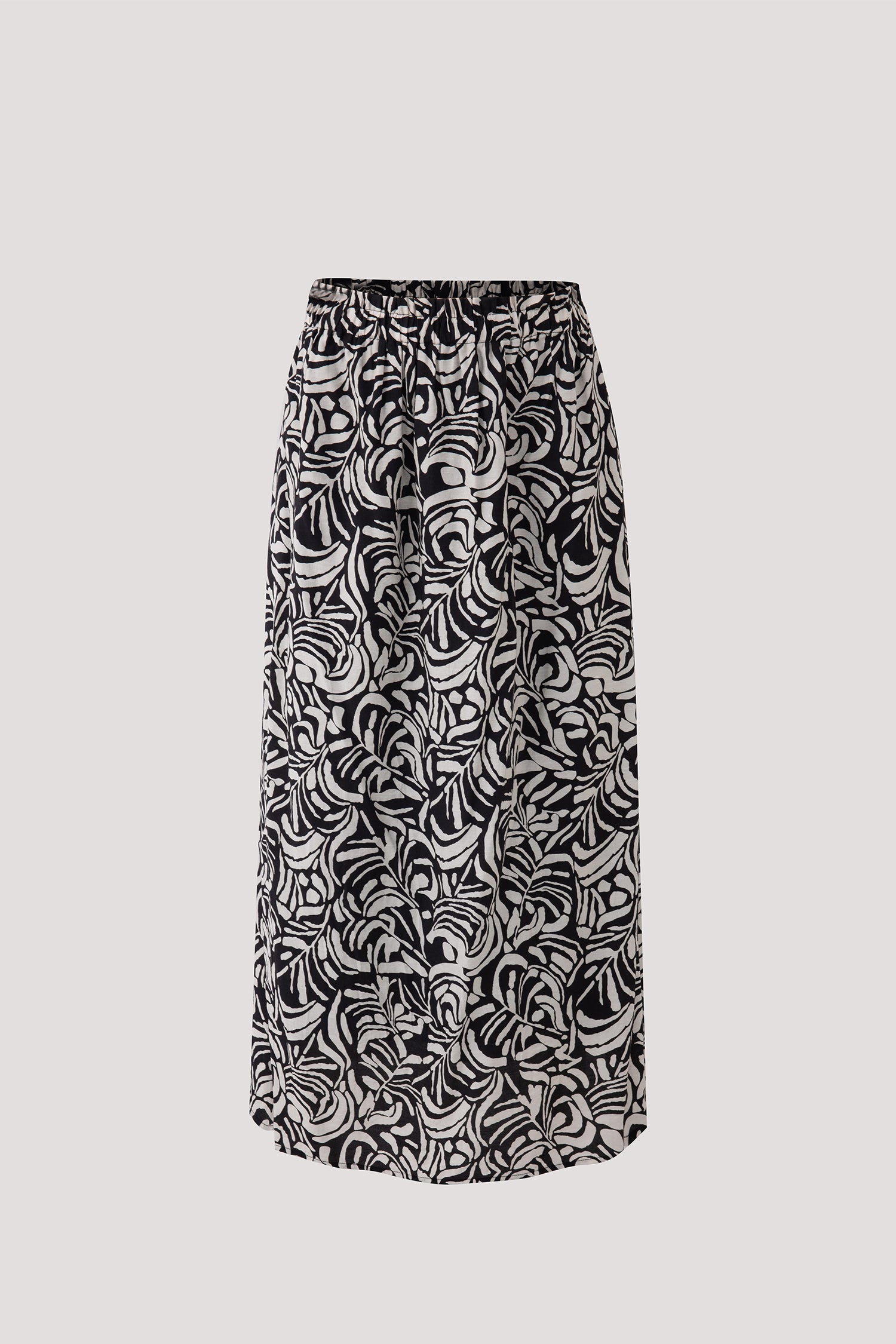 Printed Elasticated Midi Skirt