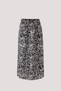 Printed Elasticated Midi Skirt