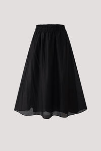 Elasticised Gathered Chiffon Skirt