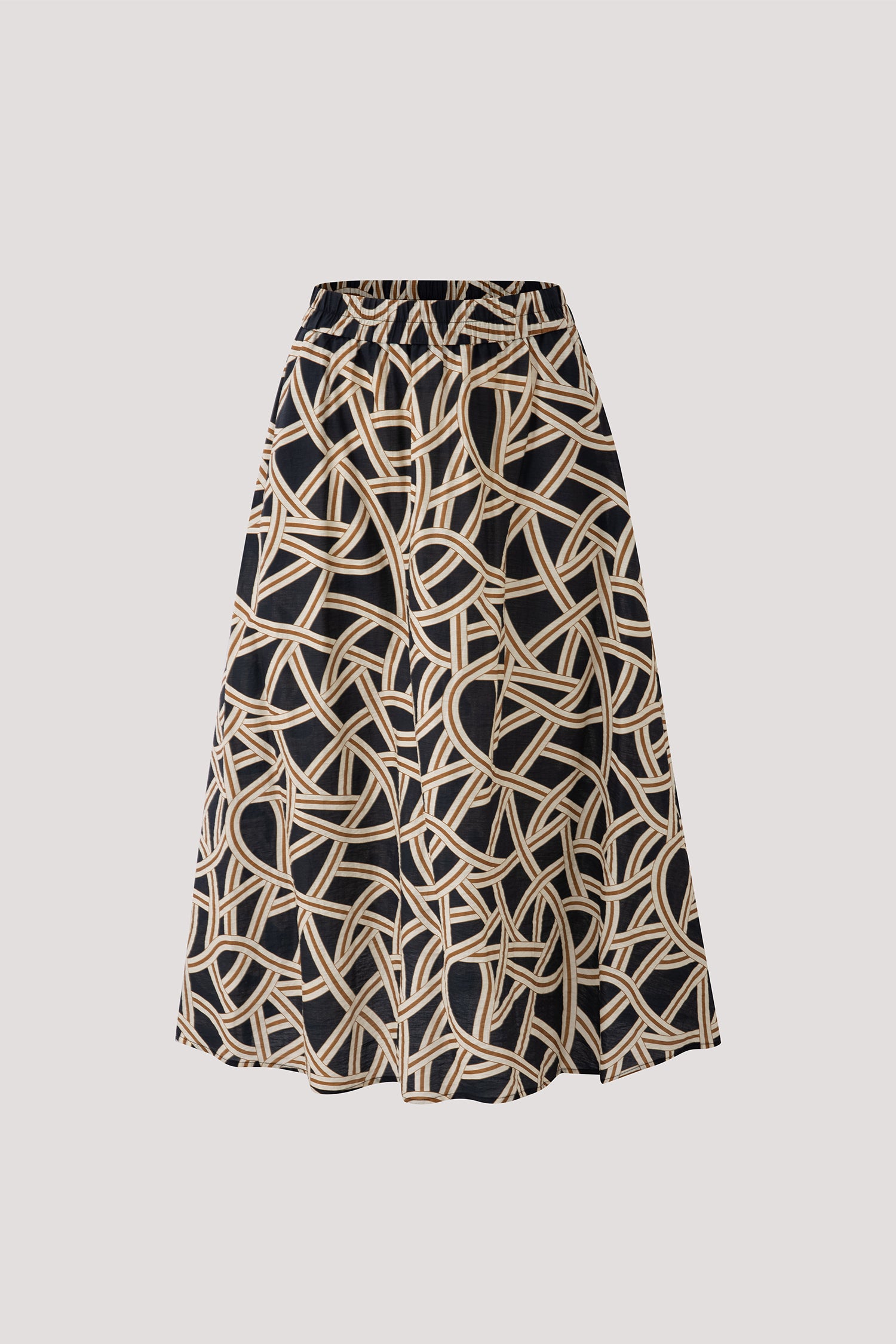 Printed Elasticated Midi Skirt