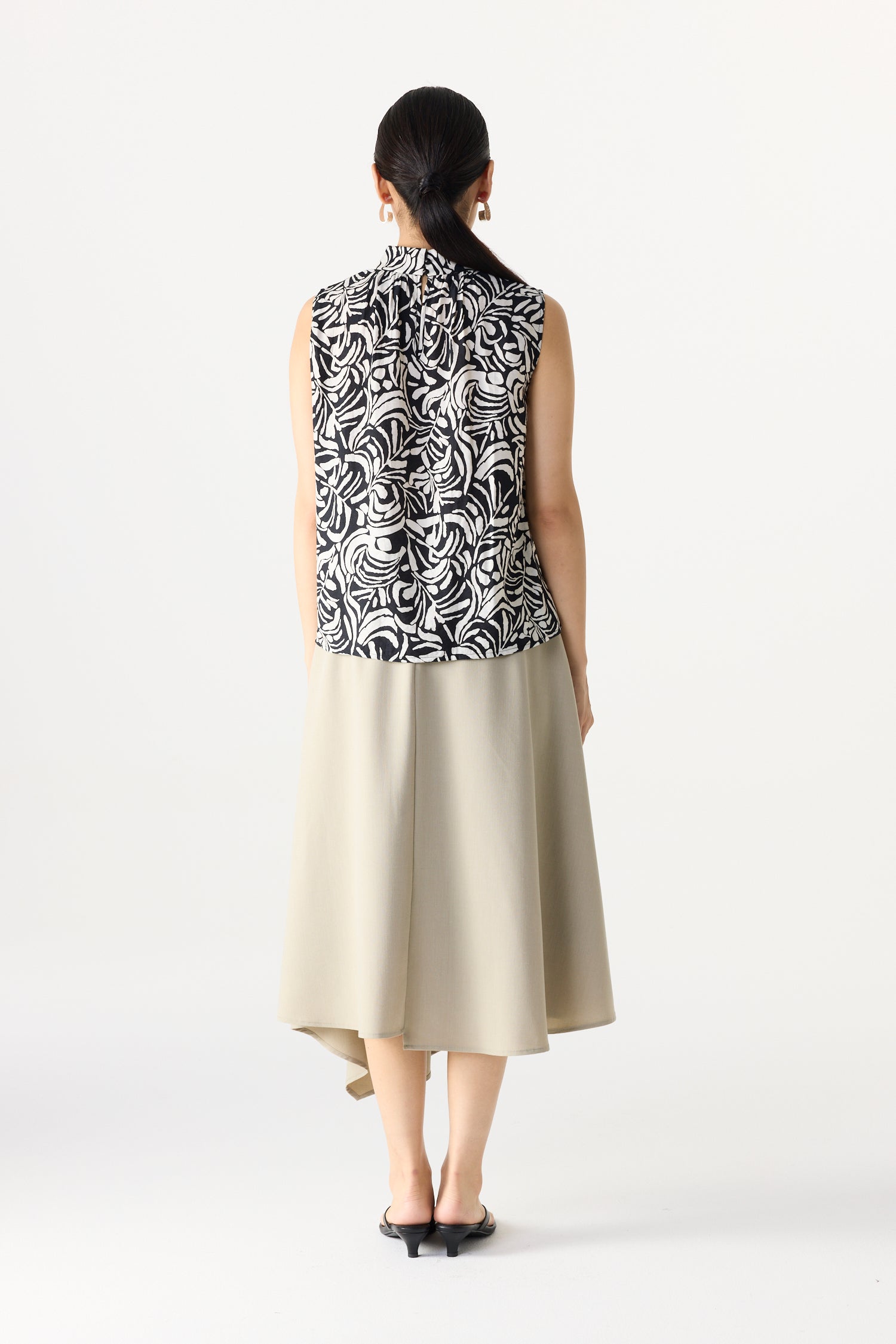 Asymmetrical Midi Wrap Skirt